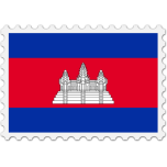 Cambodia Flag Stamp Favicon 