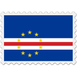 Cape Verde Flag Stamp Favicon 