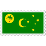 Cocos Island Flag Stamp Favicon 