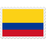 Colombia Flag Stamp Favicon 