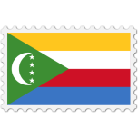Comoros Flag Stamp Favicon 