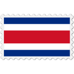 Costa Rica Flag Stamp Favicon 