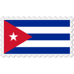 Cuba Flag Stamp Favicon 