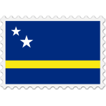 Curacao Flag Stamp Favicon 