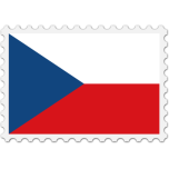 Czech Republic Flag Stamp Favicon 