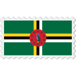 Dominica Flag Stamp Favicon 