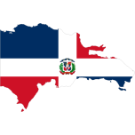Dominican Republic Map Flag Favicon 