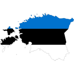 Estonia Map Flag With Stroke Favicon 