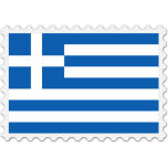 Greece Flag Stamp Favicon 