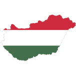 Hungary Map Flag With Stroke Favicon 