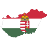 Hungary Map Flag With Stroke And Coat Of Arms Favicon 