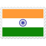 India Flag Stamp Favicon 
