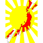 Japan Map Flag Favicon 