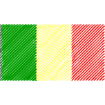 Mali Flag Linear Favicon 