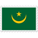 Mauritania Flag Stamp Favicon 
