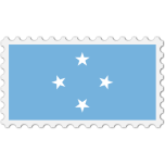 Micronesia Flag Stamp Favicon 