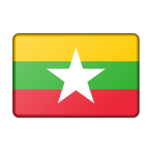 Myanmar Flag Bevelled Favicon 