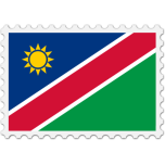 Namibia Flag Stamp Favicon 