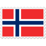 Norway Flag Stamp Favicon 