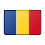 Romania Flag Bevelled Favicon 