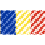 Romania Flag Linear Favicon 