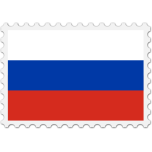 Russia Flag Stamp Favicon 