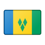 Saint Vincent And The Grenadines Flag Bevelled Favicon 