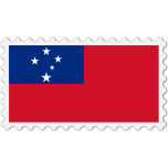 Samoa Flag Stamp Favicon 