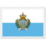 San Marino Flag Stamp Favicon 