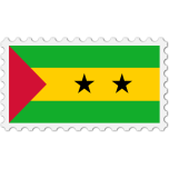 Sao Tome Principe Flag Stamp Favicon 