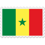Senegal Flag Stamp Favicon 