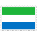 Sierra Leone Flag Stamp Favicon 