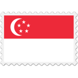 Singapore Flag Stamp Favicon 
