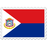Sint Maarten Flag Stamp Favicon 