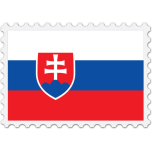 Slovakia Flag Stamp Favicon 