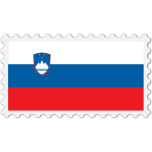 Slovenia Flag Stamp Favicon 
