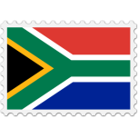 South Africa Flag Stamp Favicon 