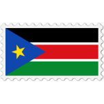 South Sudan Flag Stamp Favicon 