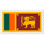 Sri Lanka Flag Stamp Favicon 