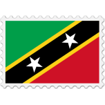 St Kitts And Nevis Flag Stamp Favicon 
