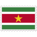 Suriname Flag Stamp Favicon 
