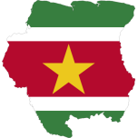 Suriname Map Flag Favicon 