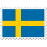 Sweden Flag Stamp Favicon 