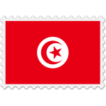 Tunisia Flag Stamp Favicon 