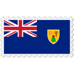 Turks And Caicos Islands Flag Stamp Favicon 