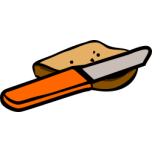 Knife And Piece Of Bread Favicon 