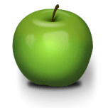 Photorealistic Green Apple Favicon 