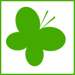 Eco Green Butterfly Icon Favicon 