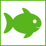 Eco Green Fish Icon Favicon 