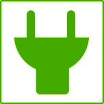 Eco Green Plug Icon Favicon 